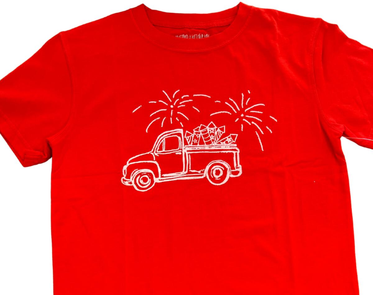 Red Patriotic Truck SS Tee