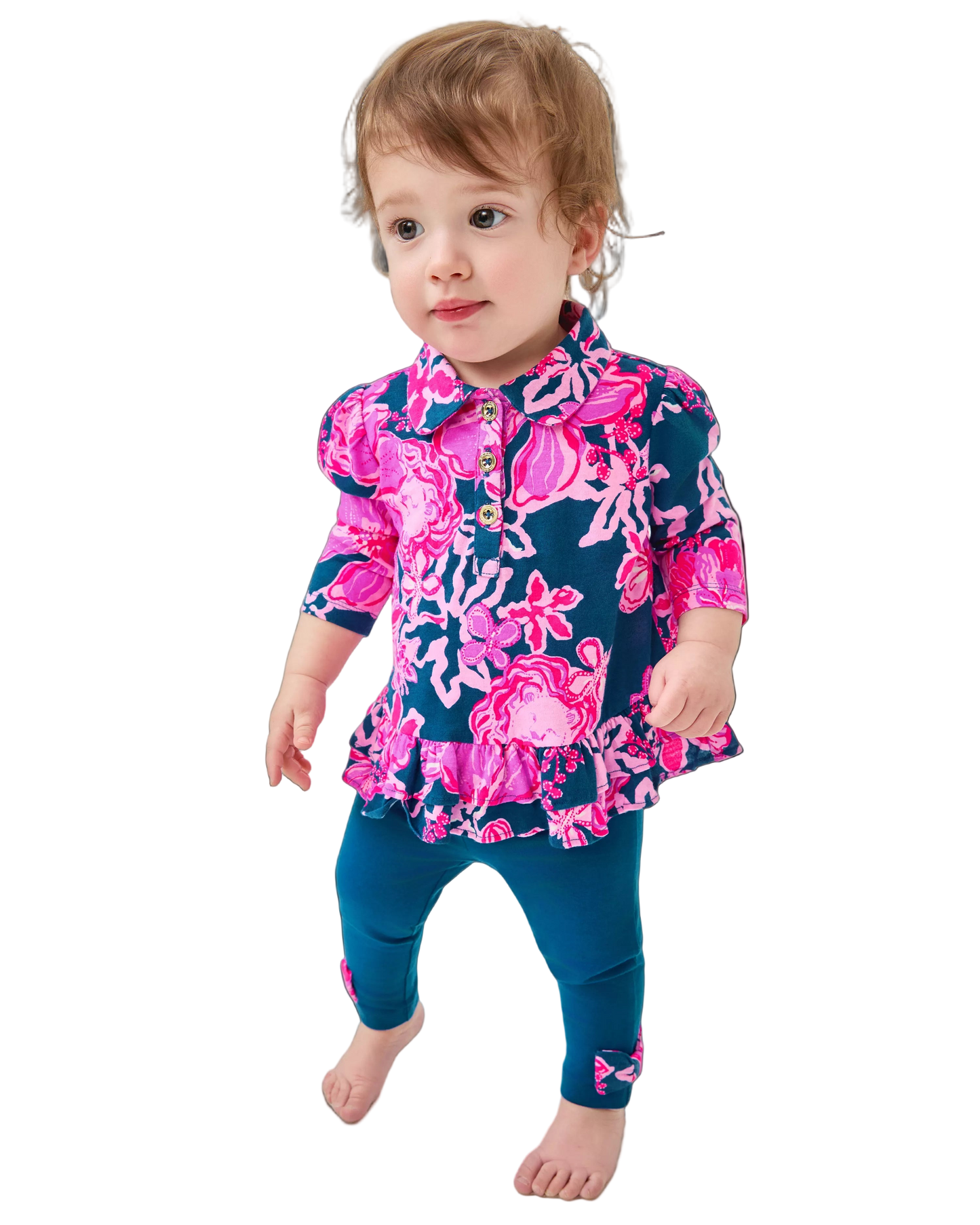 Mags Infant Tunic & Legging Set - Starlight Navy Once And Floral