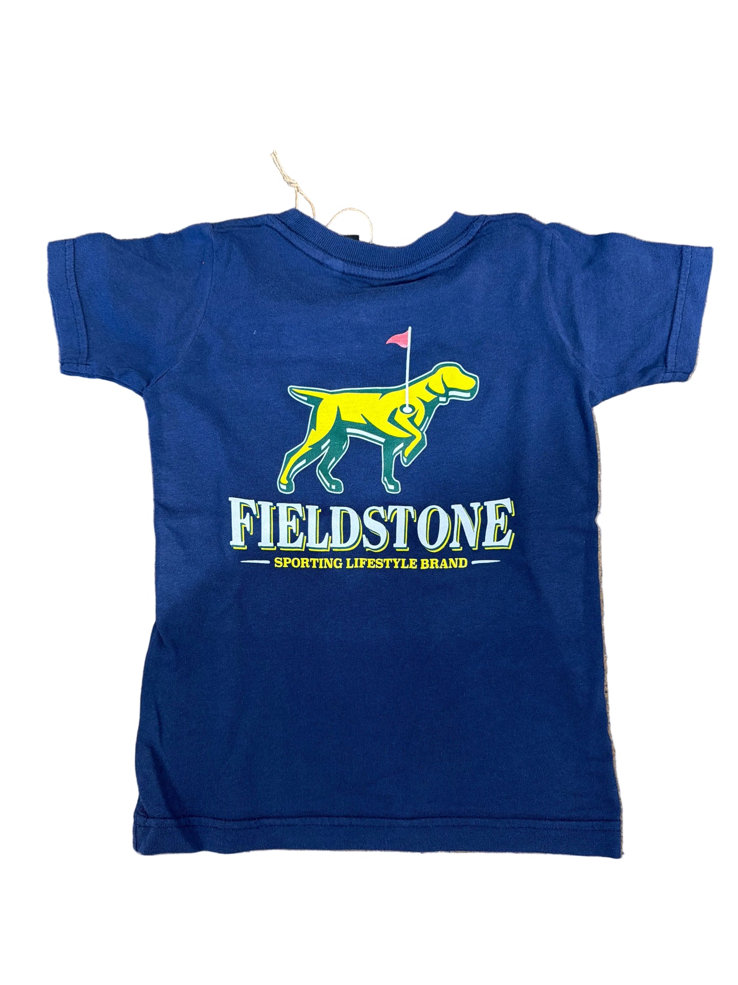 Navy Fieldstone Logo Pin