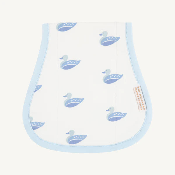 Oopsie Daisy Burp Cloth Merrimack Quack Quacks Buckhead Blue
