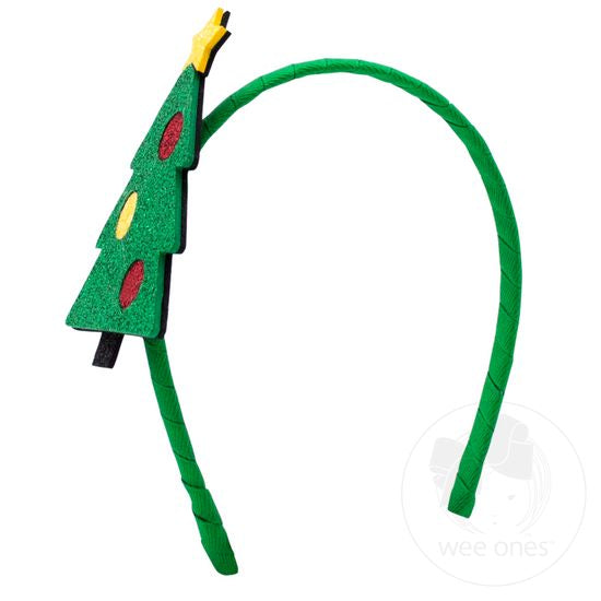 Christmas Tree Glitter Headband