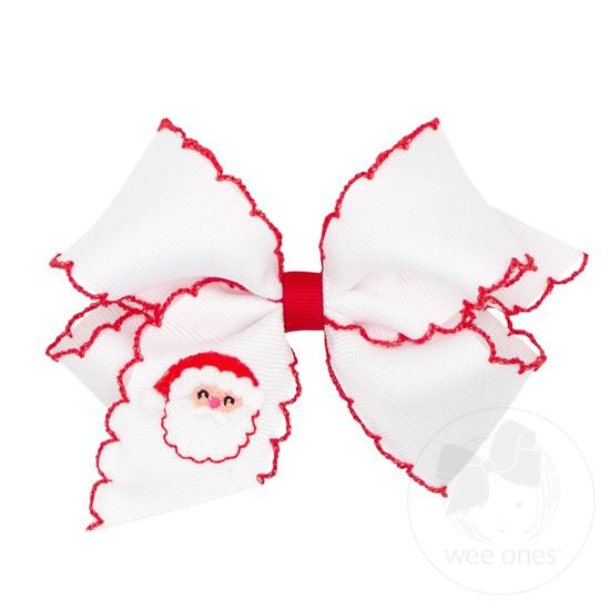 Medium White Santa Bow