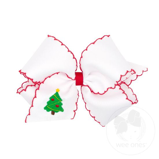 King White Christmas Tree Bow