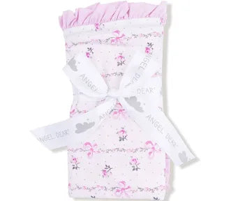 Dainty Buds & Bows Ruffle Blanket