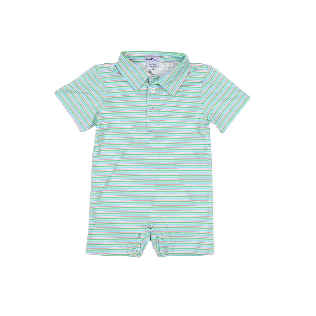 Sherbet Stripe Polo Romper