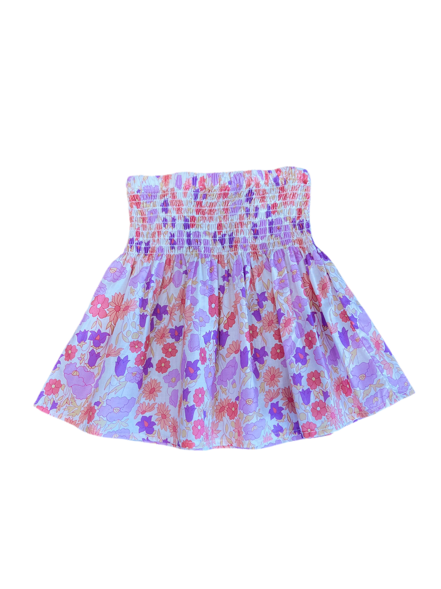 Shirred Circle Skort - Lisle Lavender Floral