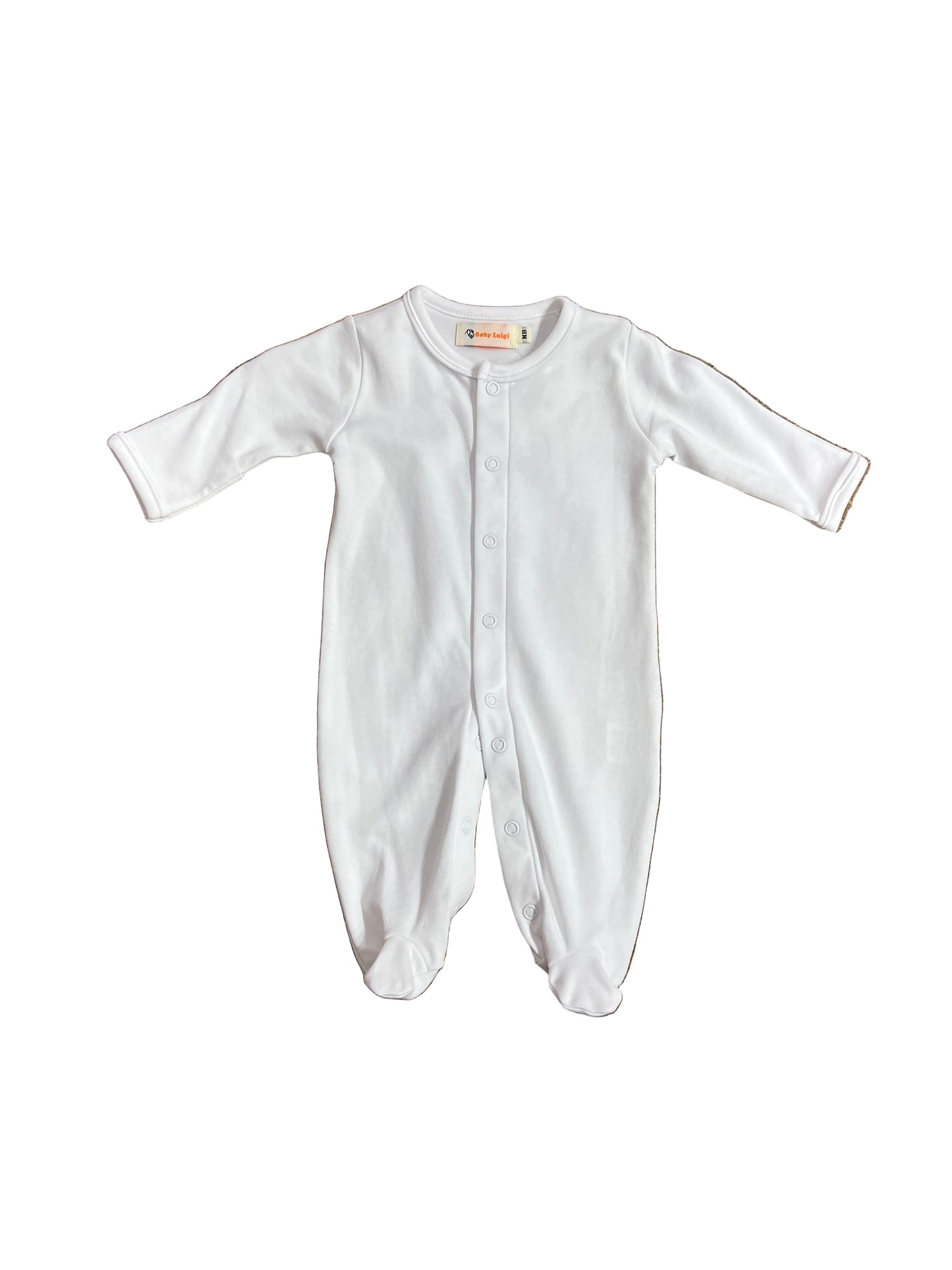 Solid White LS Footie