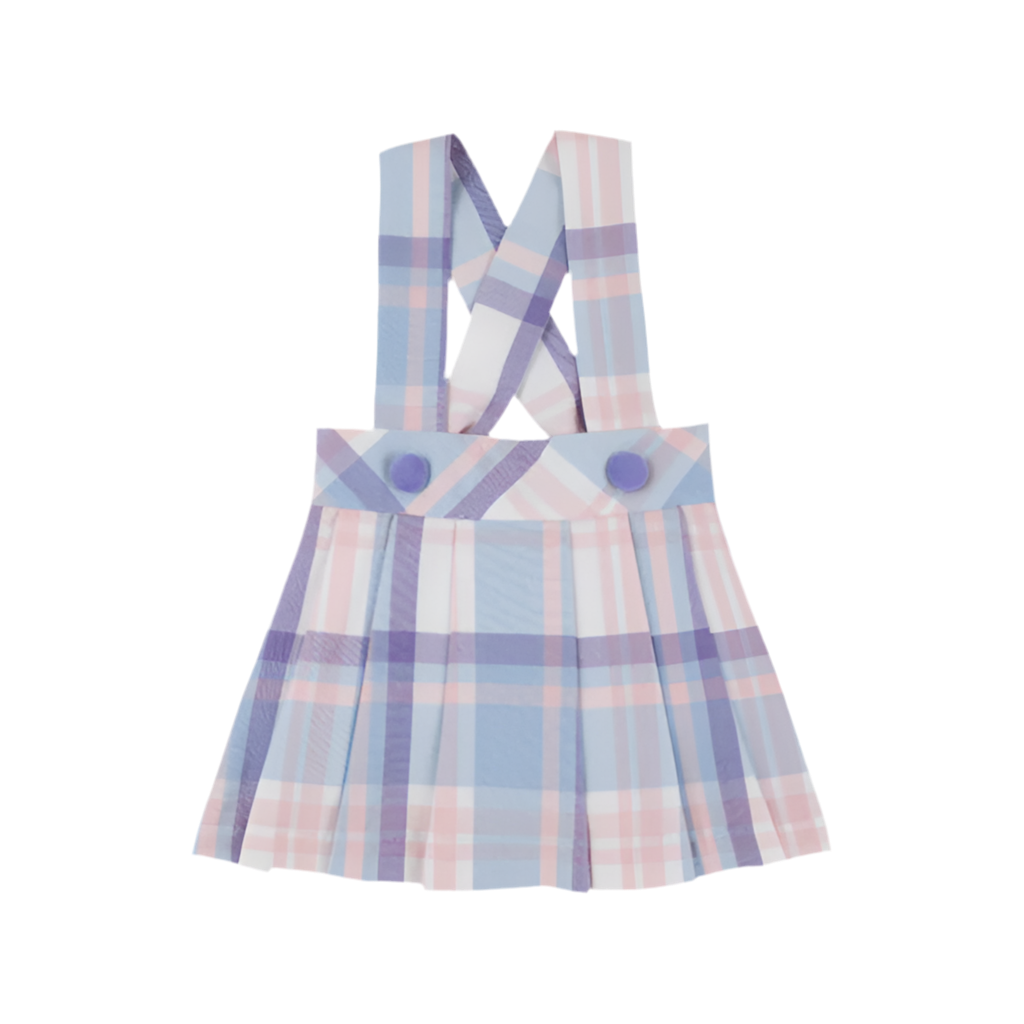 Pearl Prep Skirt - Peach Blossom Plaid/Palisades Purple
