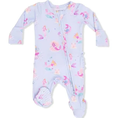 Mermaid Princesses Zipper Footie