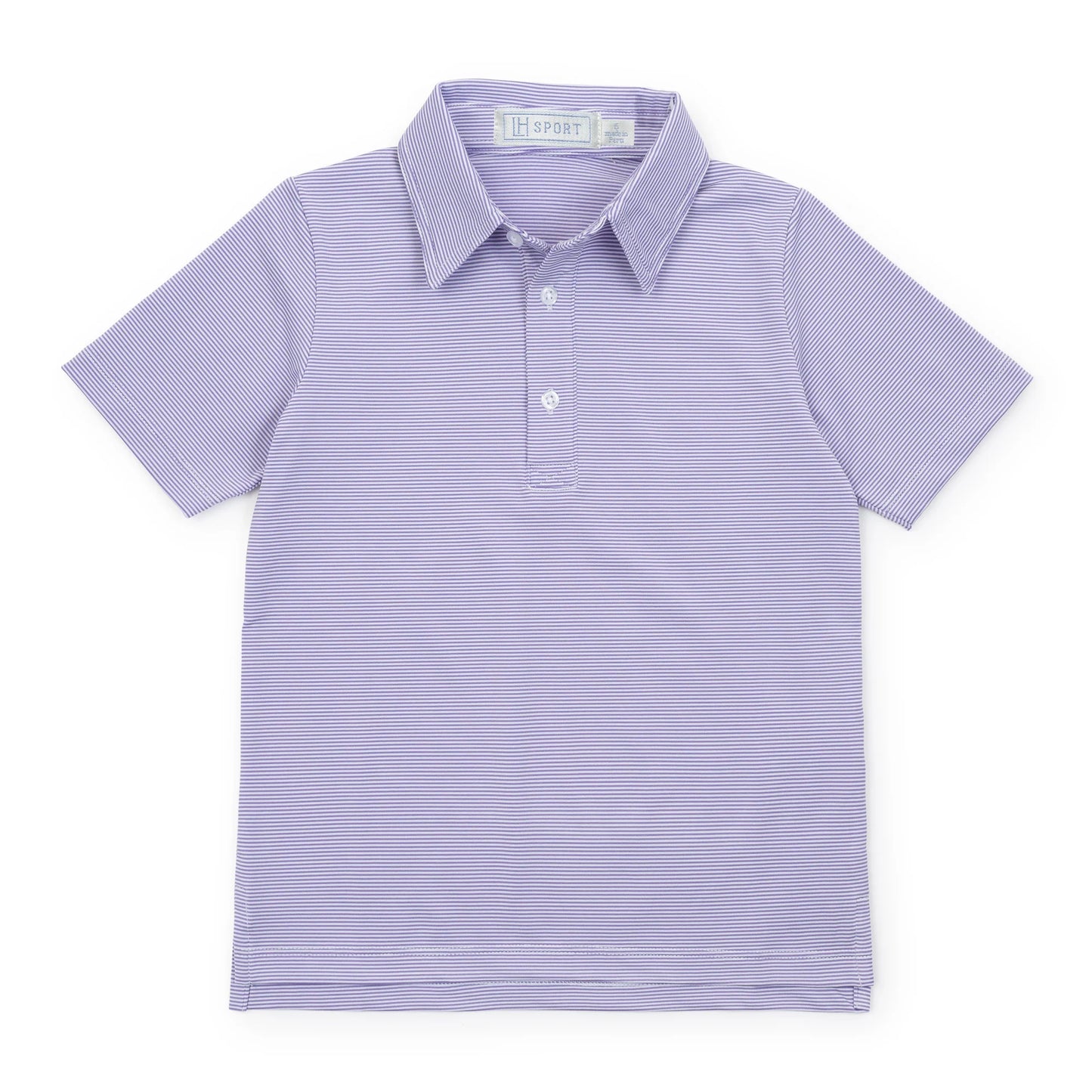 Purple Stripe Performance Polo
