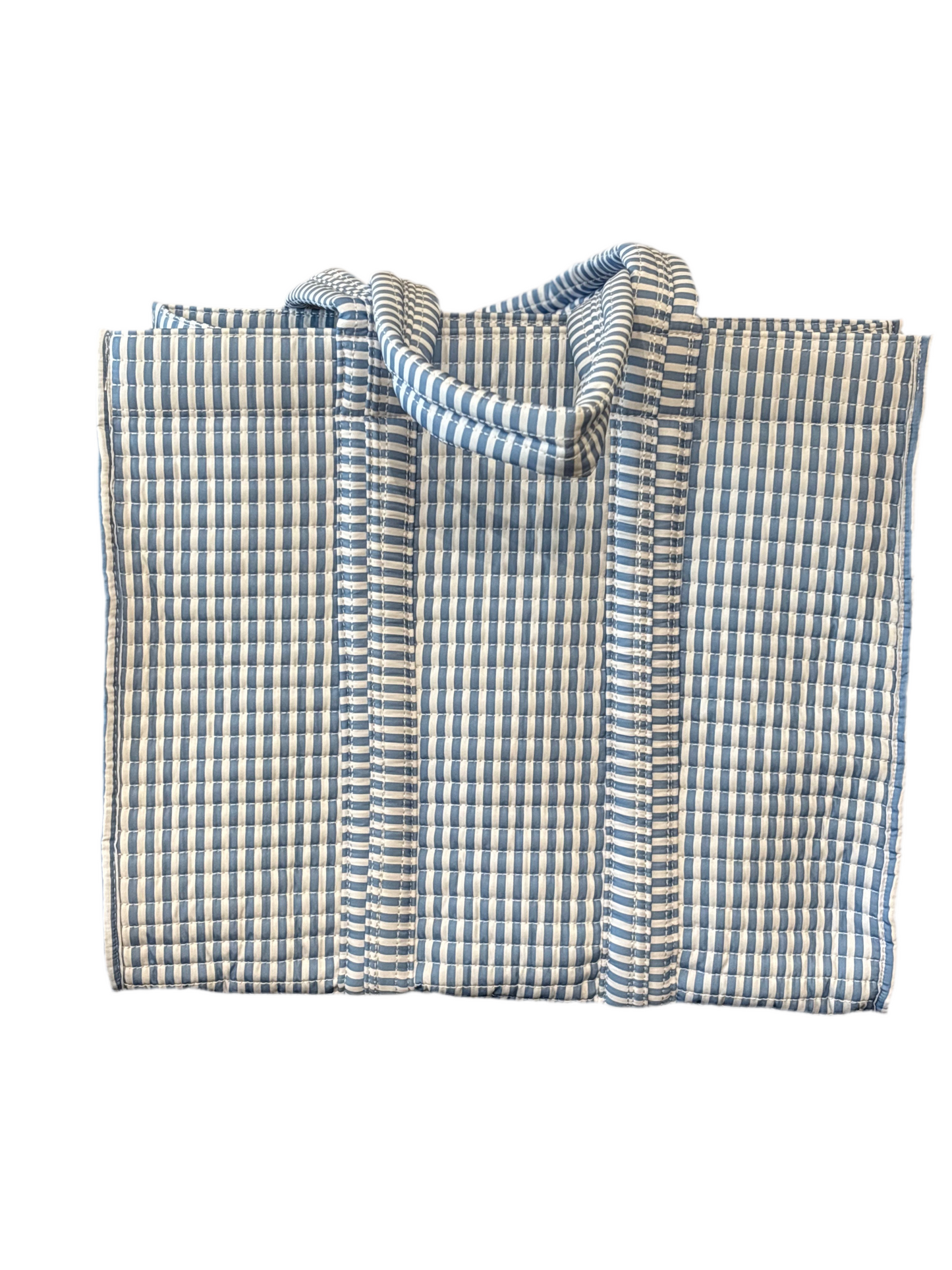 Quilted Go Go Tote - Pimlico Stripe Chambray
