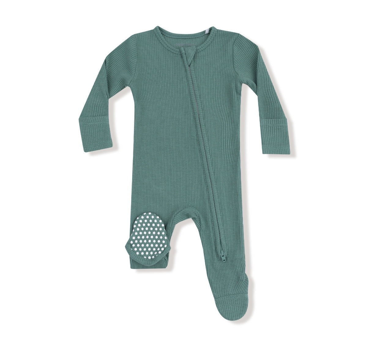 Frosty Spruce Zipper Footie