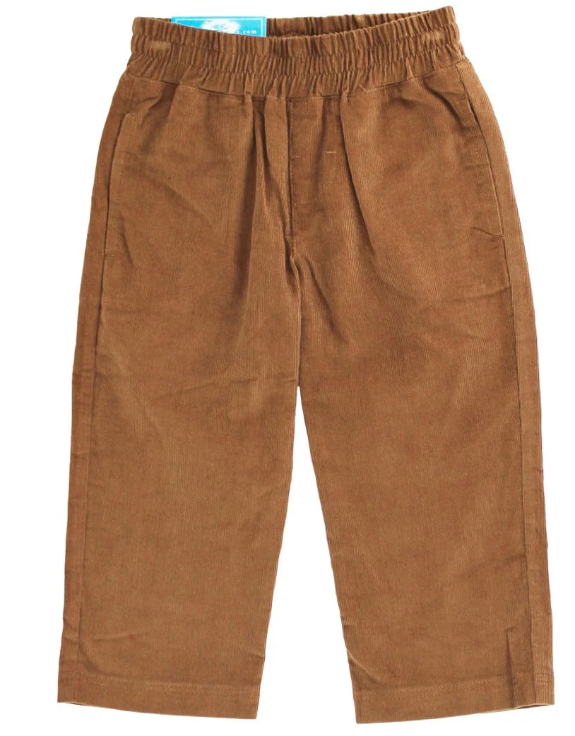Charlie Pull On Pant - Brown Corduroy