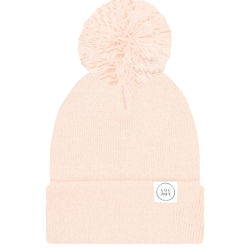 Beanie with Pom - Blush Pink