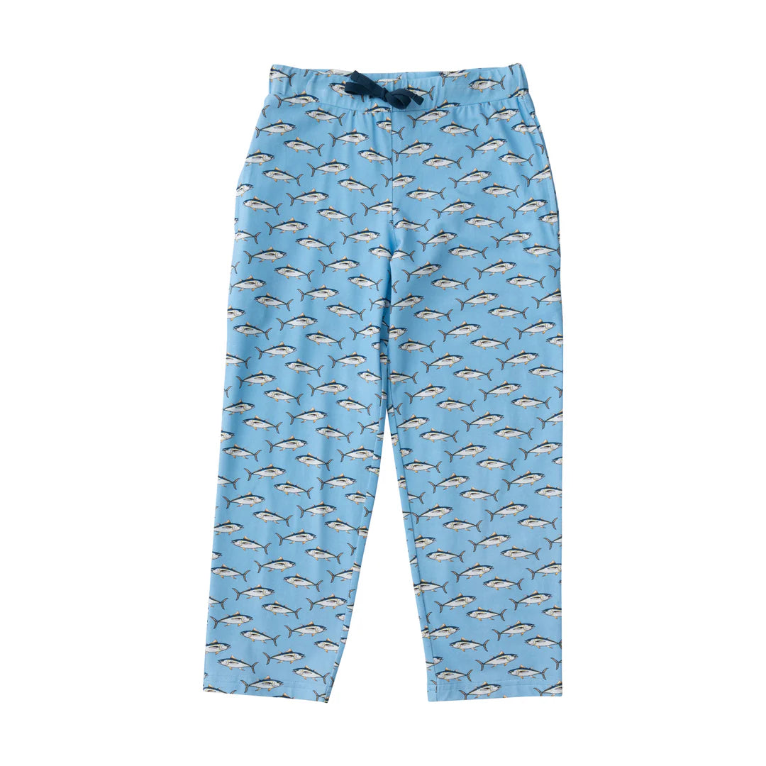 Lounge Life Pant - Powder Blue Fish