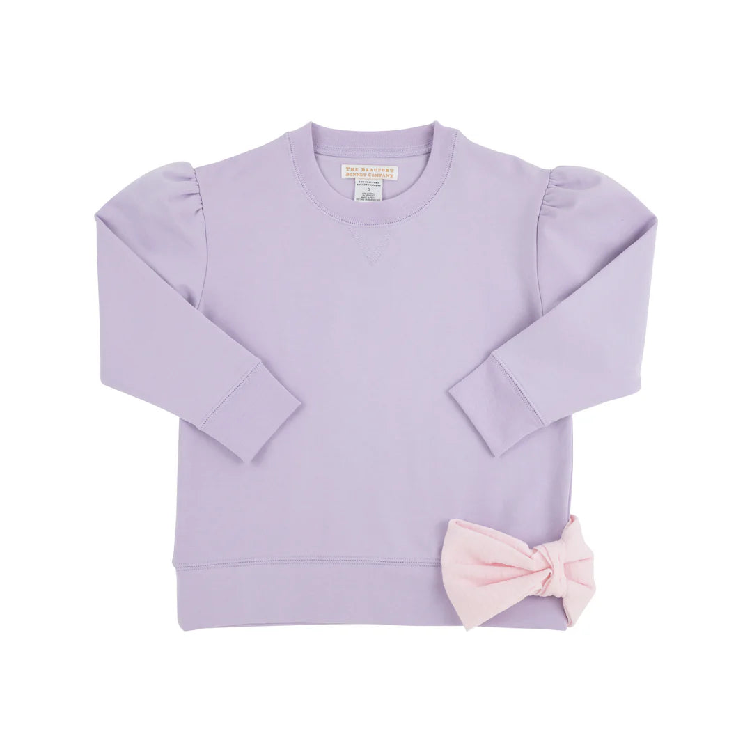 Cassidy Bow Crewneck - Lauderdale Lavender/Palm Beach Pink