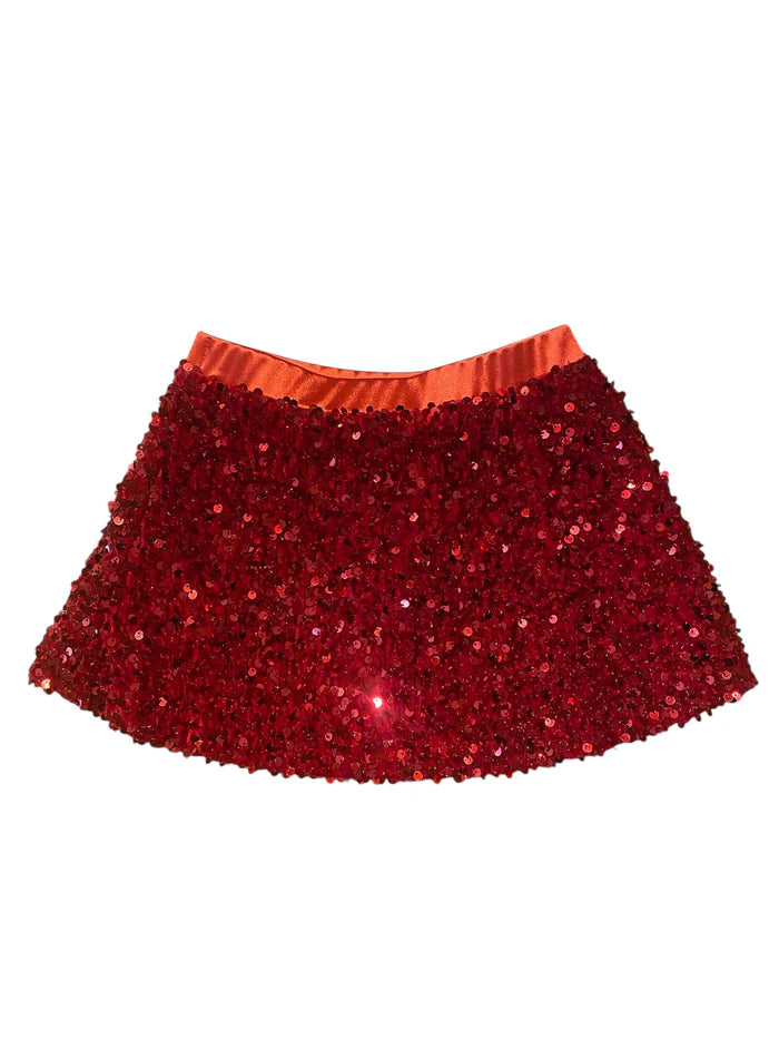 Red Sequin Skort