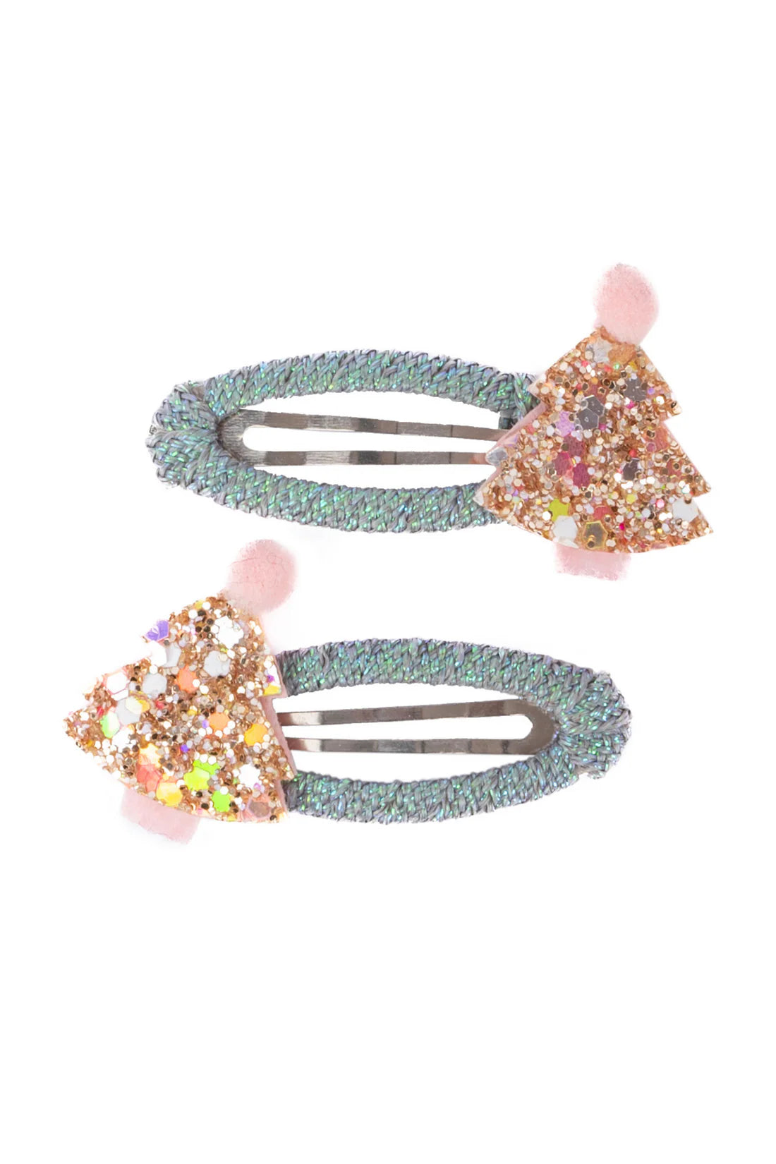 Minty Christmas Holiday Hair Clips - 2pcs