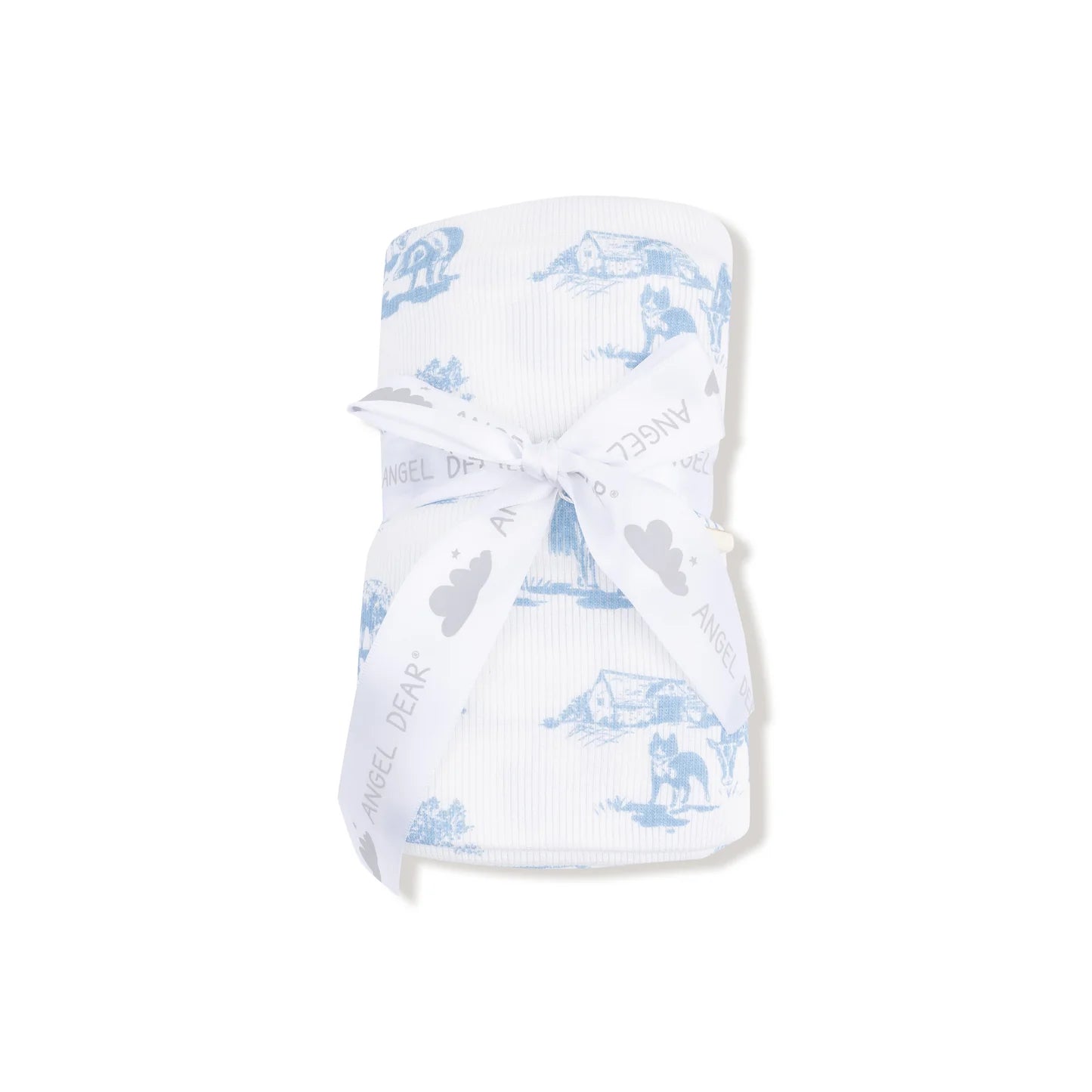 Blue Farm Toile Swaddle Blanket