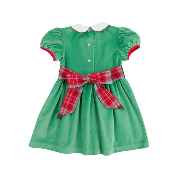 Cindy Lou Sash Dress (Velveteen) Kiawah Kelly Green