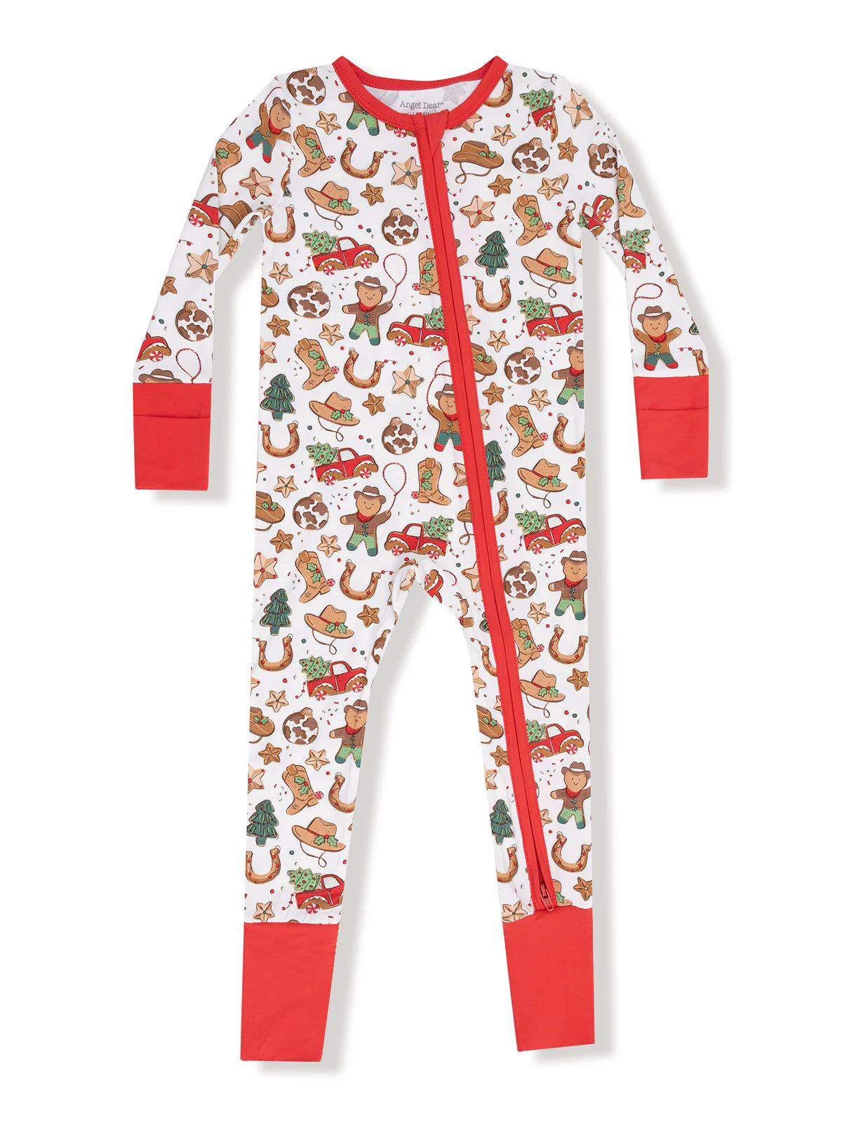 Cowboy Christmas Zipper romper