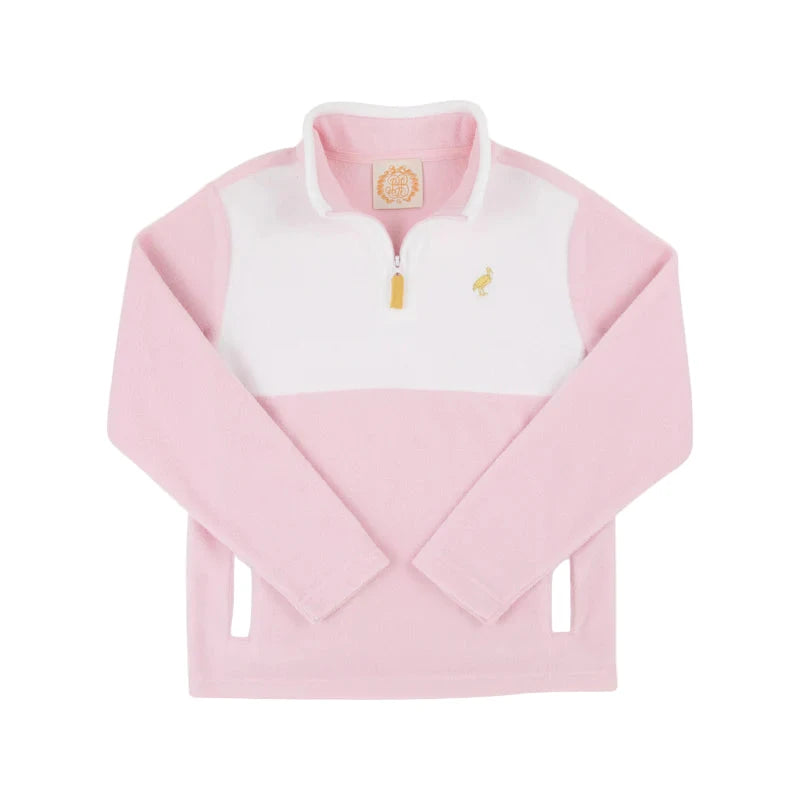 Palm Beach Pink/Worth Ave White Fleece Half Zip