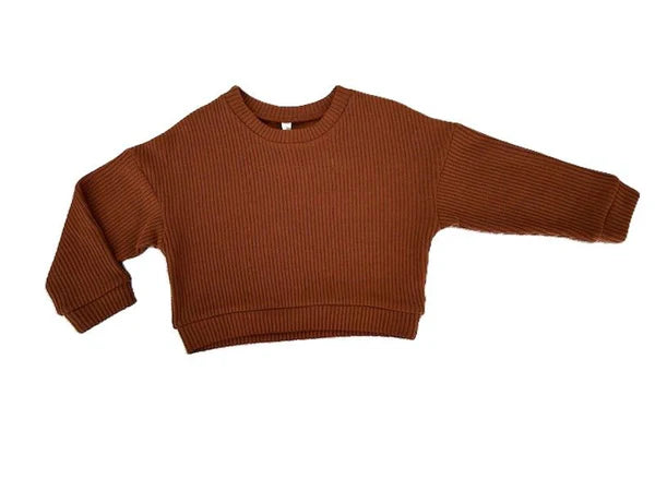 Semi Cropped Sweater - Auburn