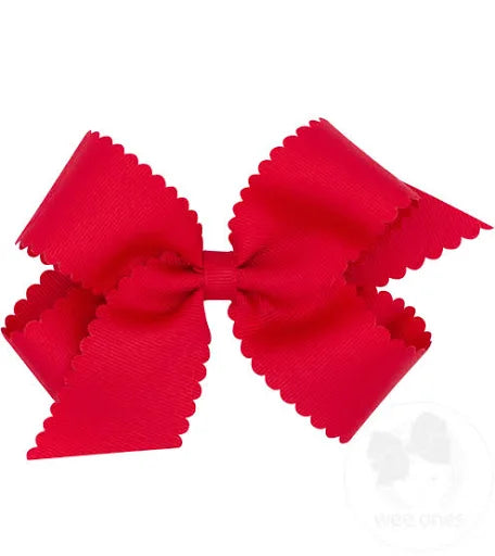 Red Scalloped Edge Bow