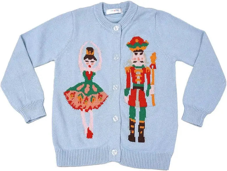 Blue Nutcracker Knit Sweater