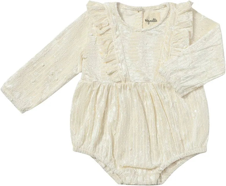 Deirdre Bubble - Ivory Sequin Velvet