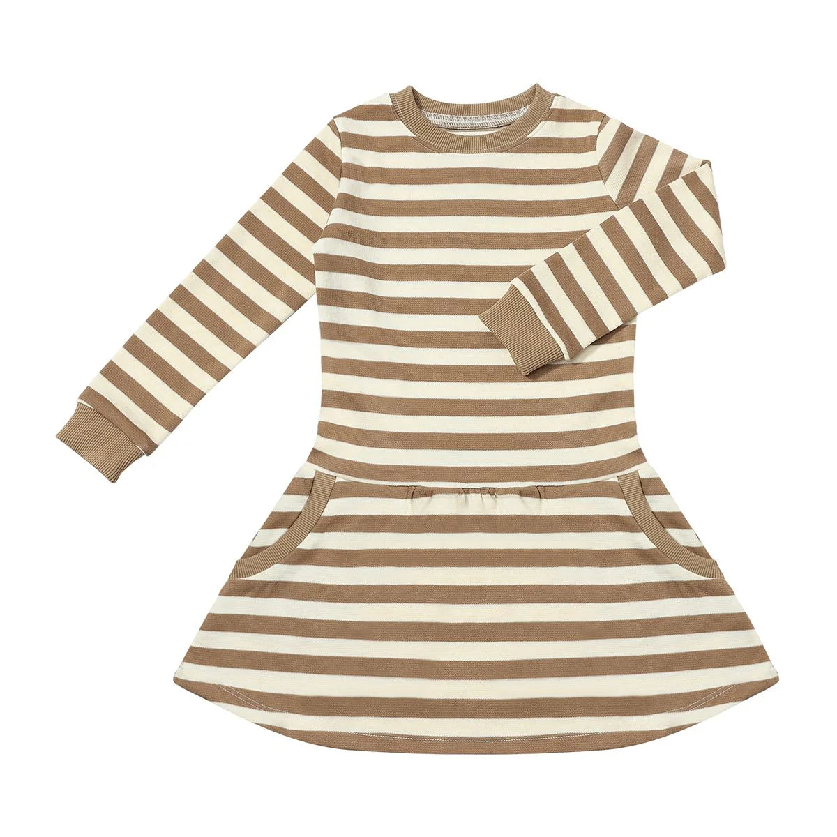 Lara Dress - Brown Stripe