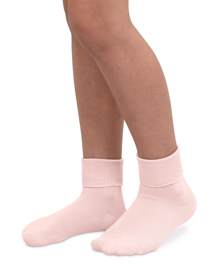 Smooth Toe Turn Cuff Socks 1 Pair - Pink