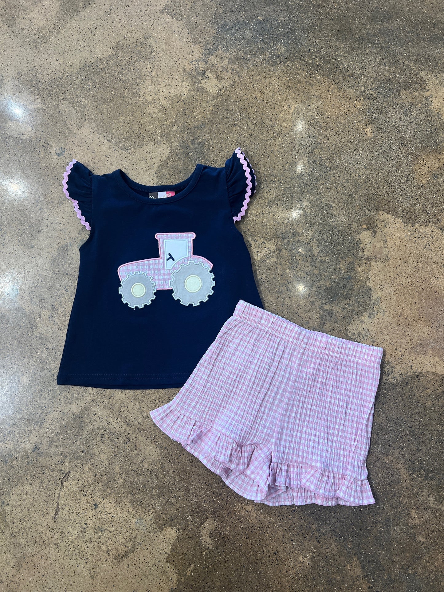Girls Tractor Short Set