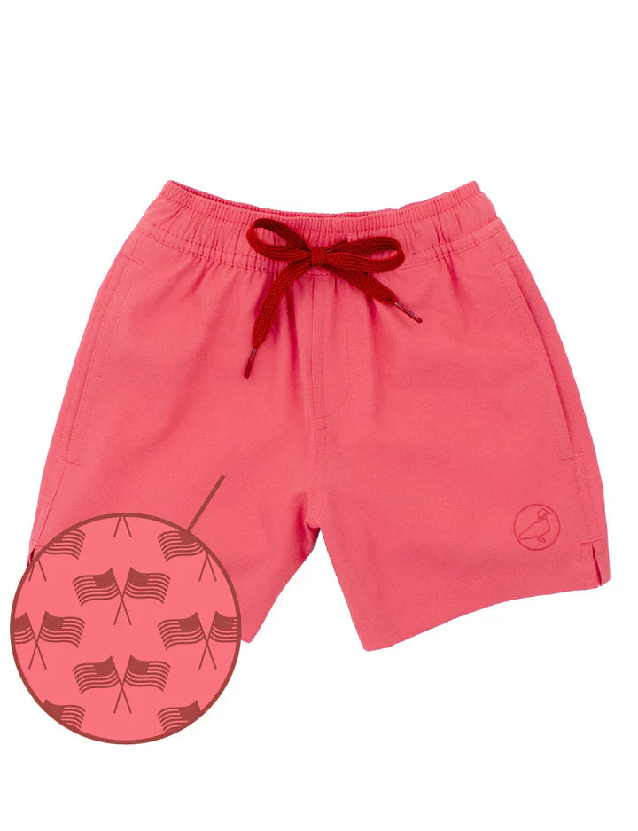 Freedom Flag Splash Swim Trunks