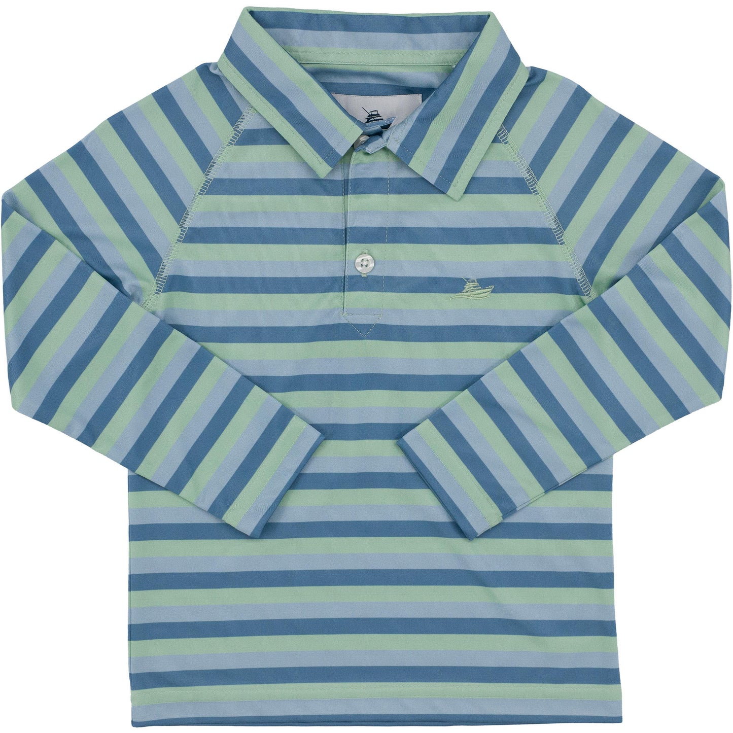 Blue & Green L/S Polo