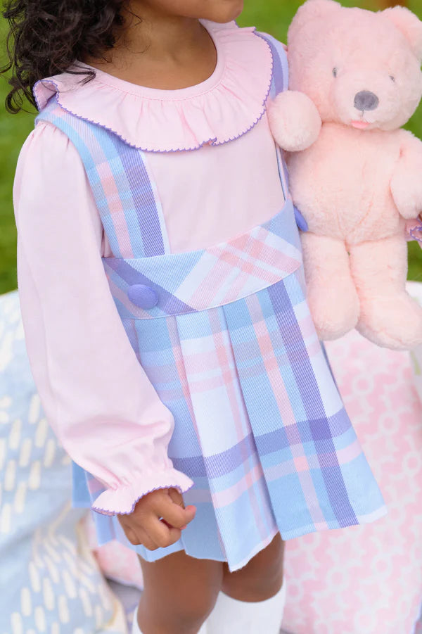 Ramona Ruffle LS - Palm Beach Pink/Palisades Purple