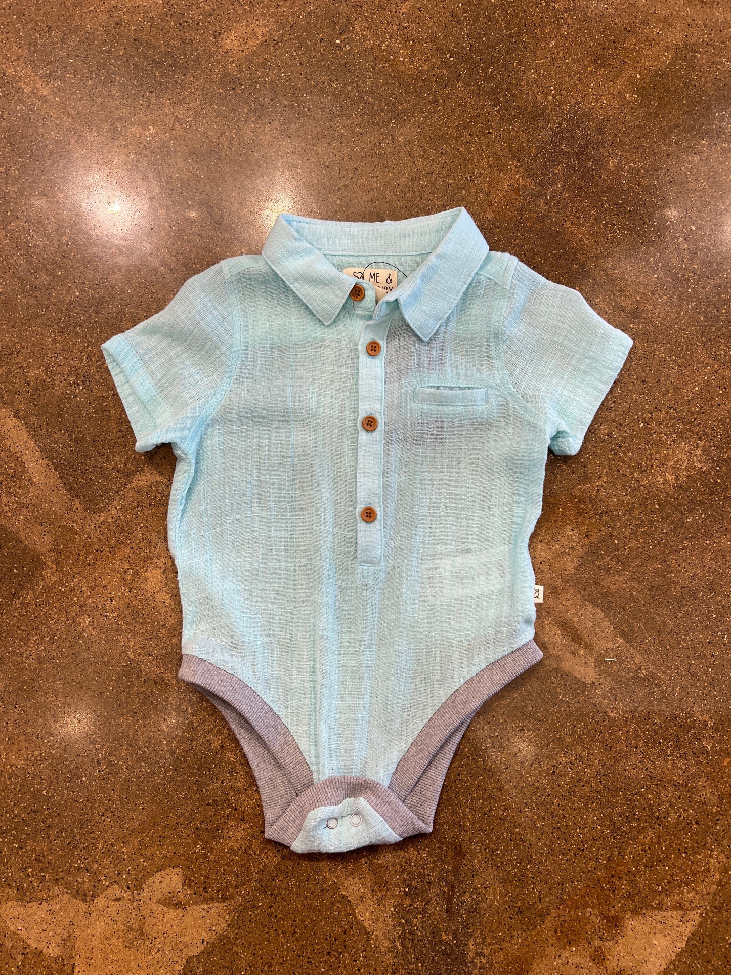 Seafoam Woven Onesie