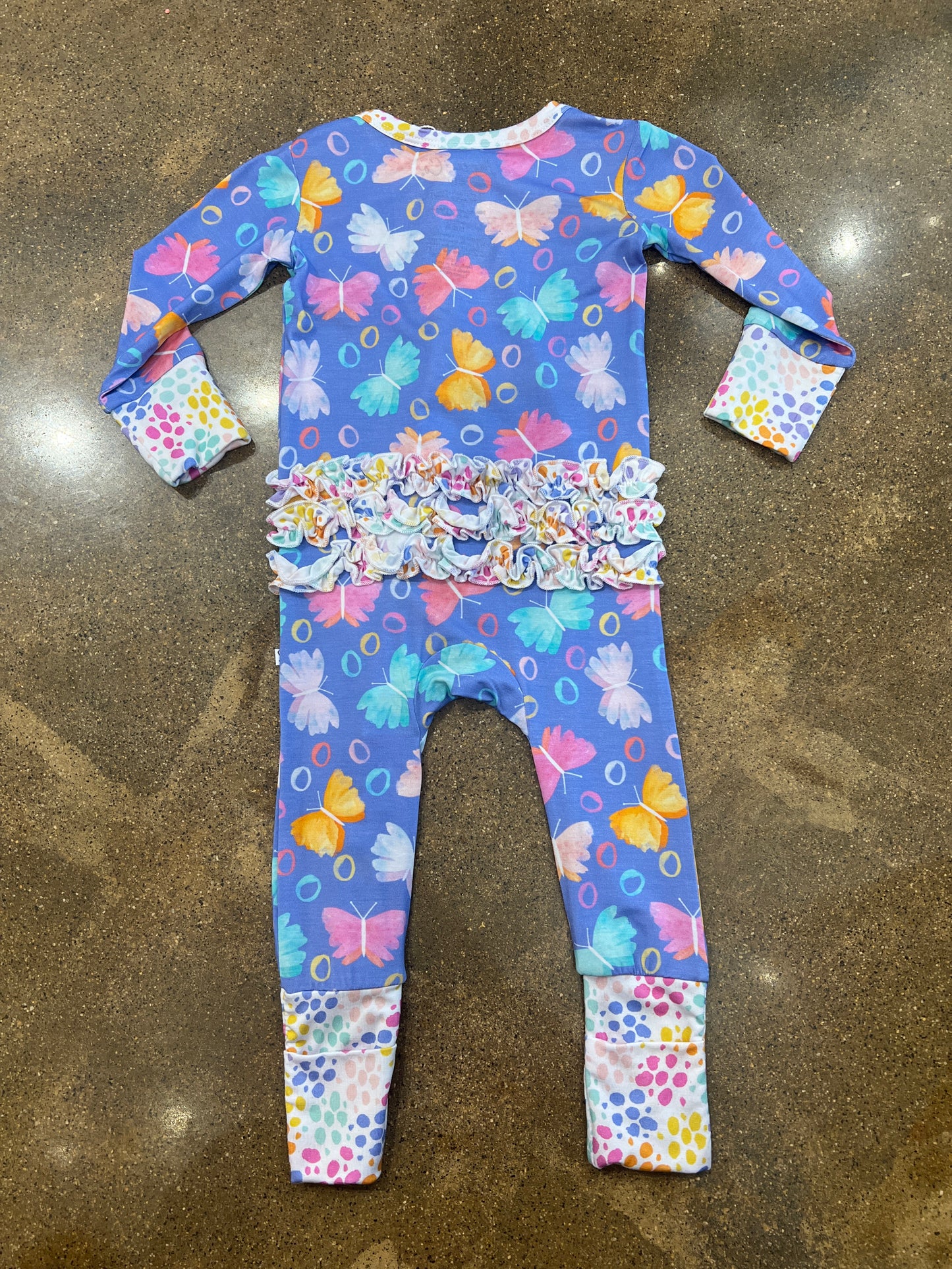 Korrie Floral Ruffle Footie
