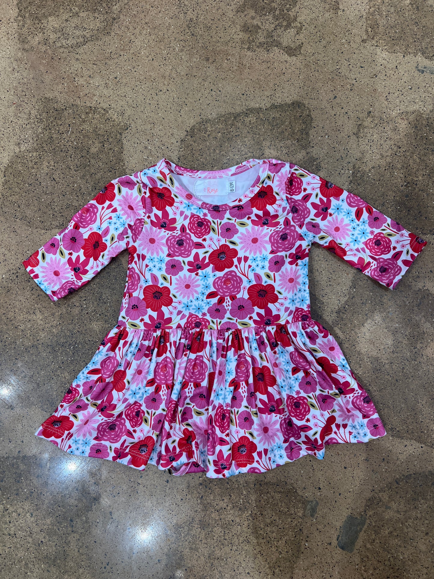 Secret Garden 3/4 Sleeve Twirl Bodysuit