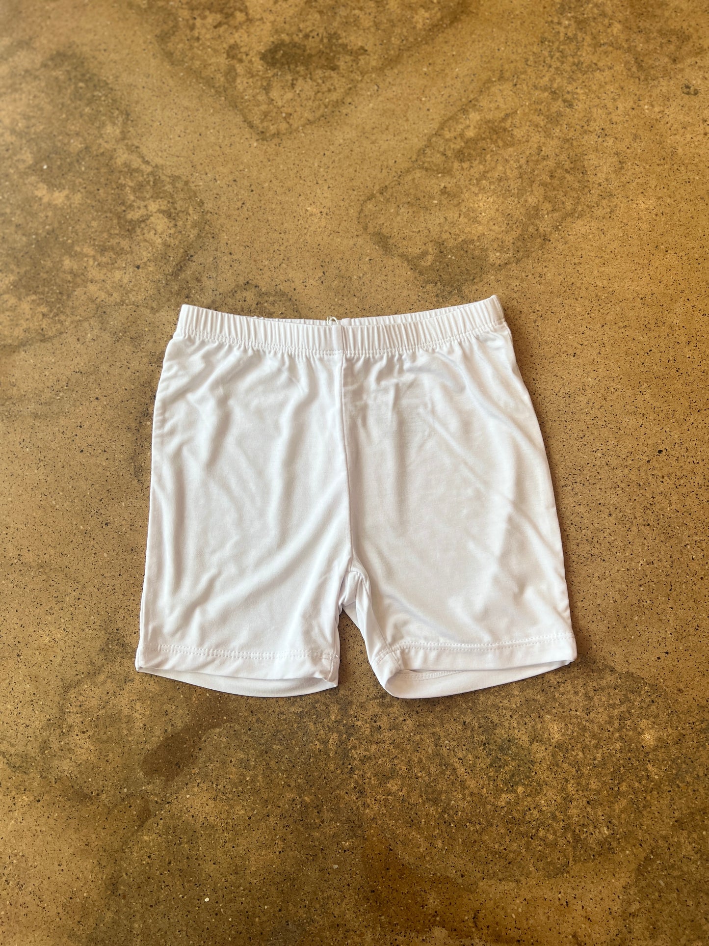 Solid White Bike Shorts