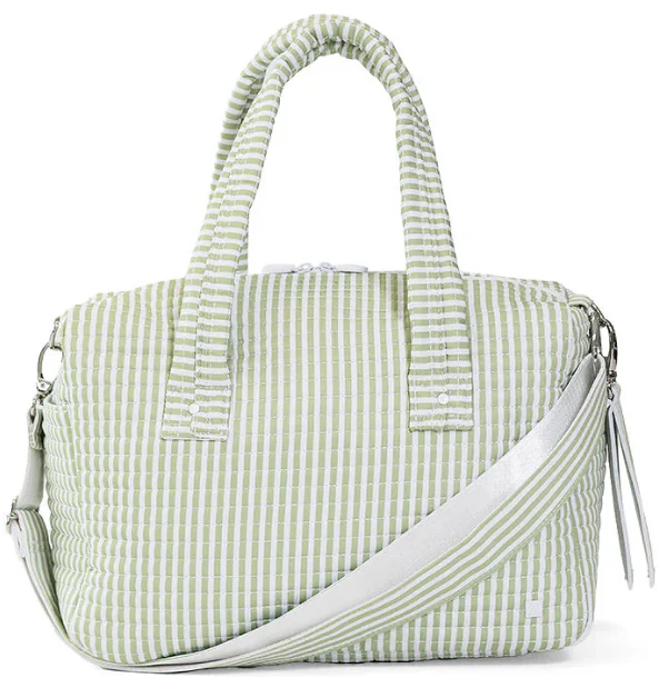 Quilted Stroller Bag - Pimlico Stripe Sage