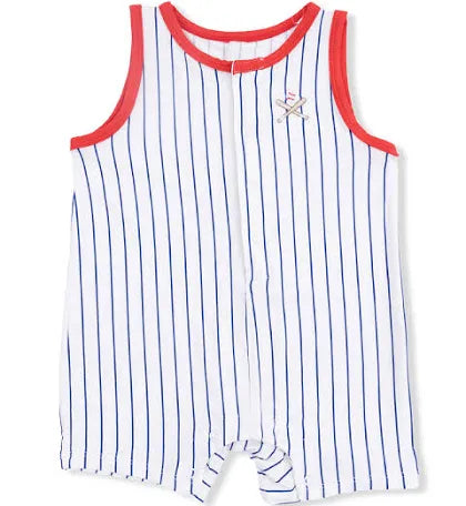 Baseball Stripe Shortie Romper
