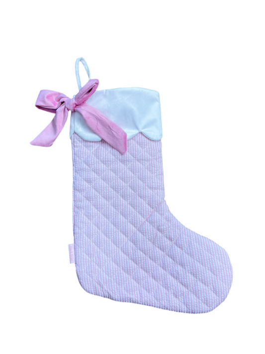 Pink Stripe Girls Stocking