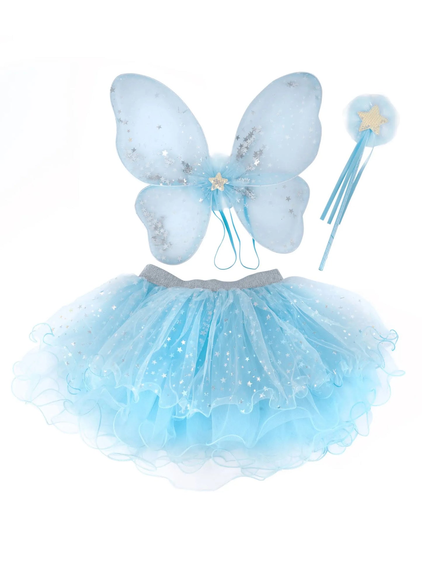 Iridescent Celestrial Fairy Wings, TuTu & Wand