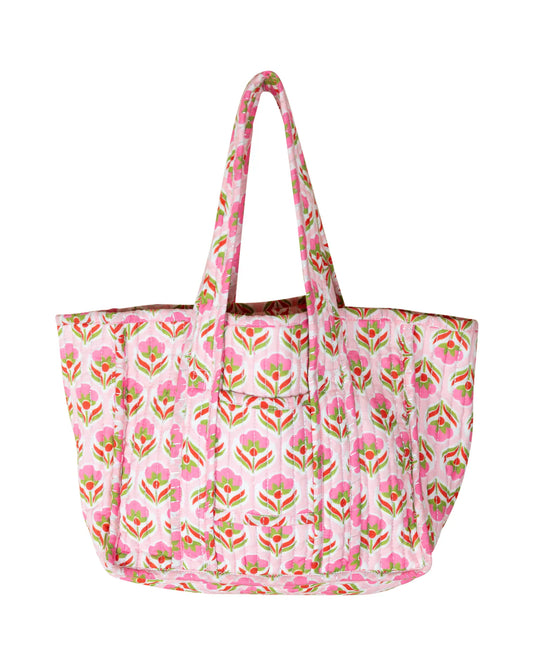 Pink Quilted Tote