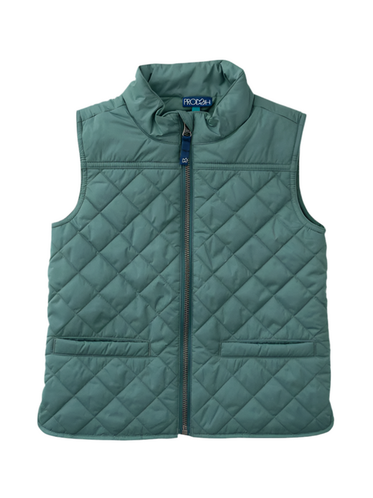 Quilted Vest - Smoke Pine