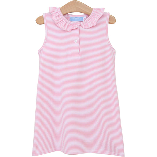 Nora Dress - Light Pink Stripe