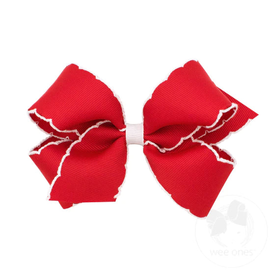 Medium Moonstitch Grosgrain Hair Bow