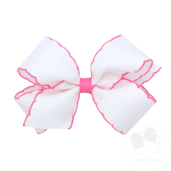 Medium Moonstitch Grosgrain Hair Bow