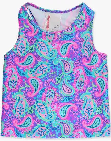 Neon Paisley Active Tank Top